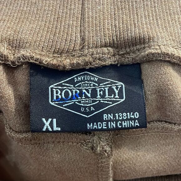 Born Fly Men's Booker Jogger Pants Sweatpants Pull On Drawstring Carmel Sz XL - Picture 11 of 11